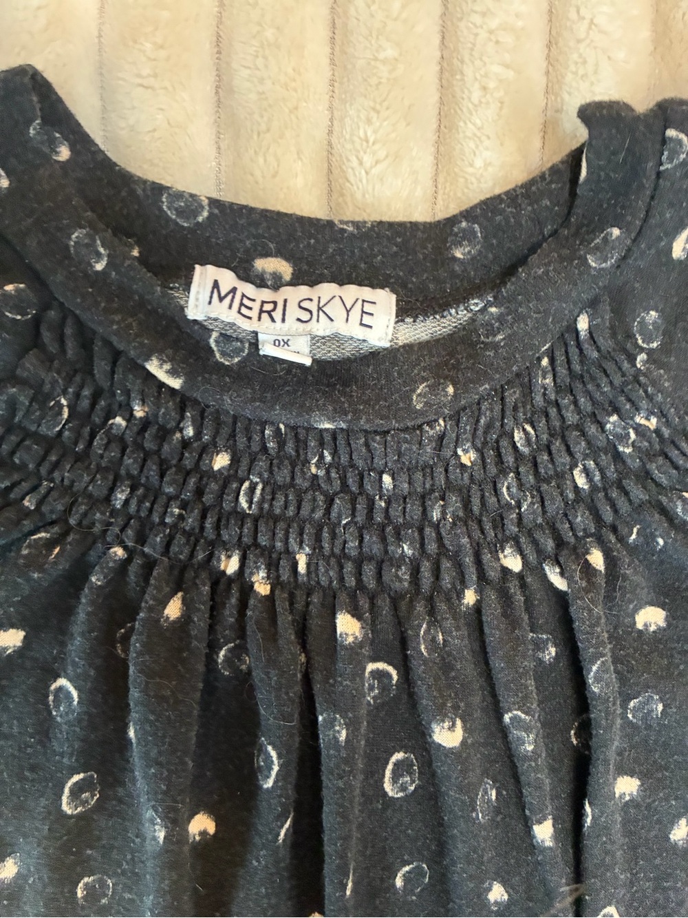 🖤⚪ MerrySkye Tunic Top | Size 0X | Black & Cream Print - Picture 3 of 4